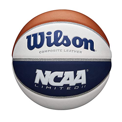 WILSON NCAA Limited Basketball - Size 7, 29.5, Navy/White/Brown