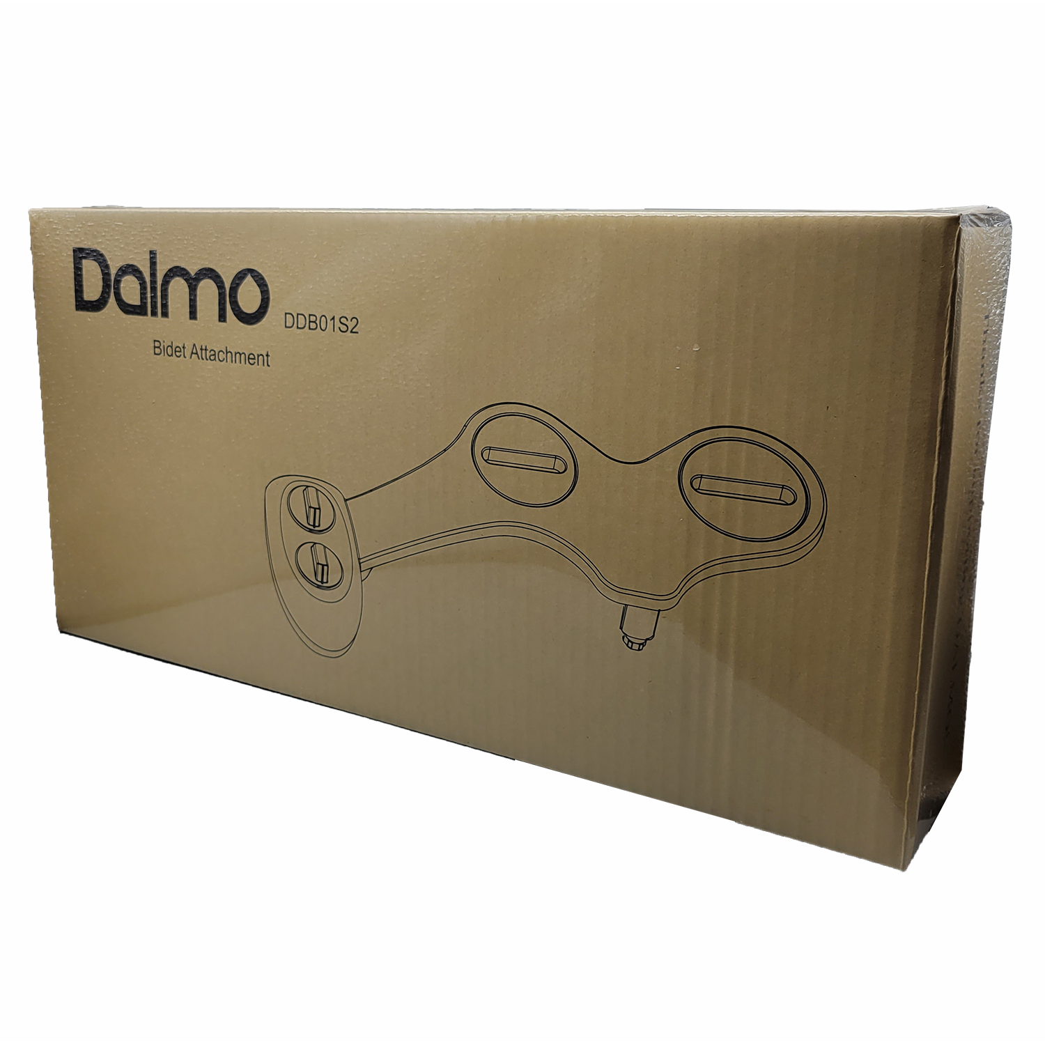 Dalmo Non-Electric Bidet Toilet Attachment with Self-Cleaning Nozzles - Blue/White, FOB KS