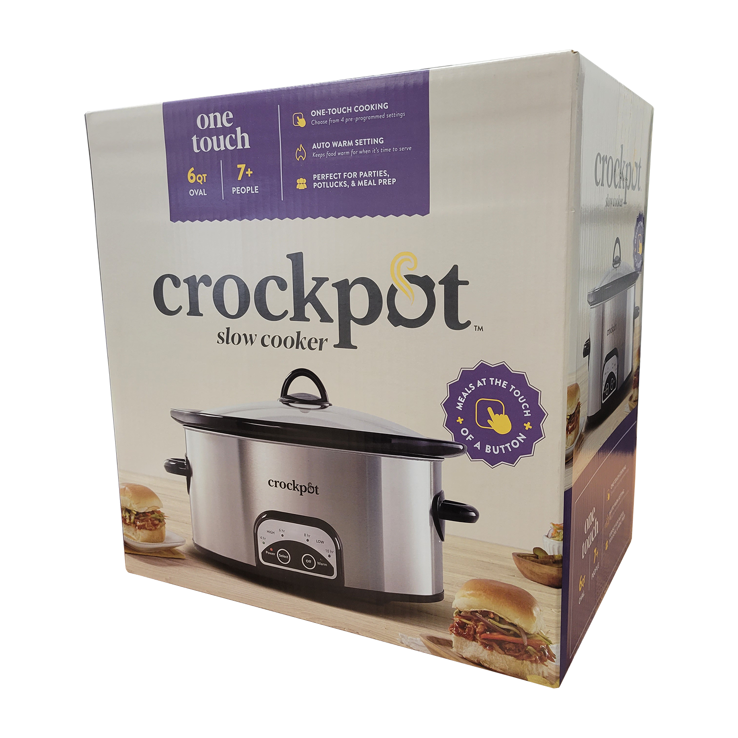 Crockpot Smart-Pot 6-Quart Slow Cooker, Brushed Stainless Steel, FOB KS