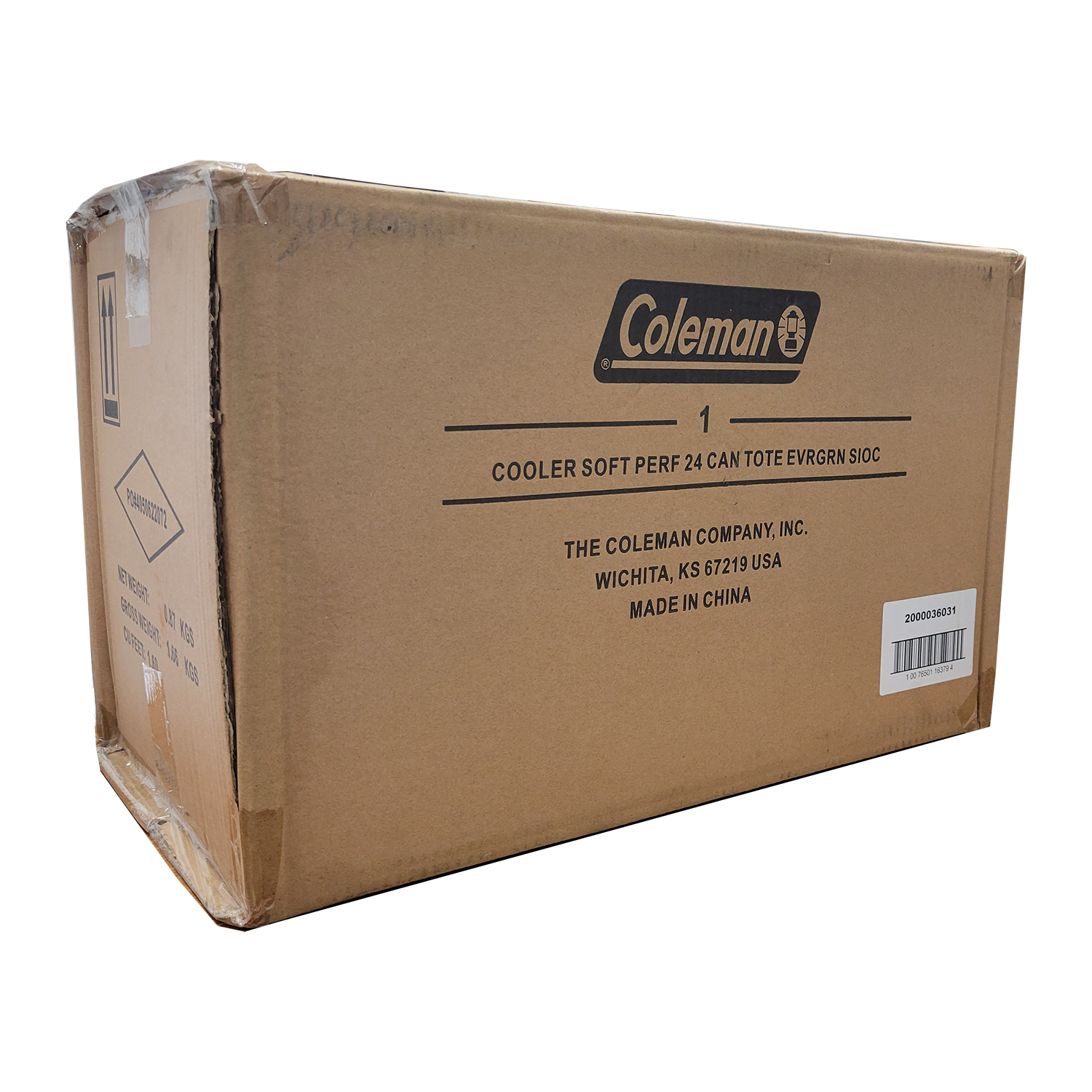 Coleman 24 Can Leak Proof Portable Soft Beverage Cooler Bag, Evergreen, FOB KS