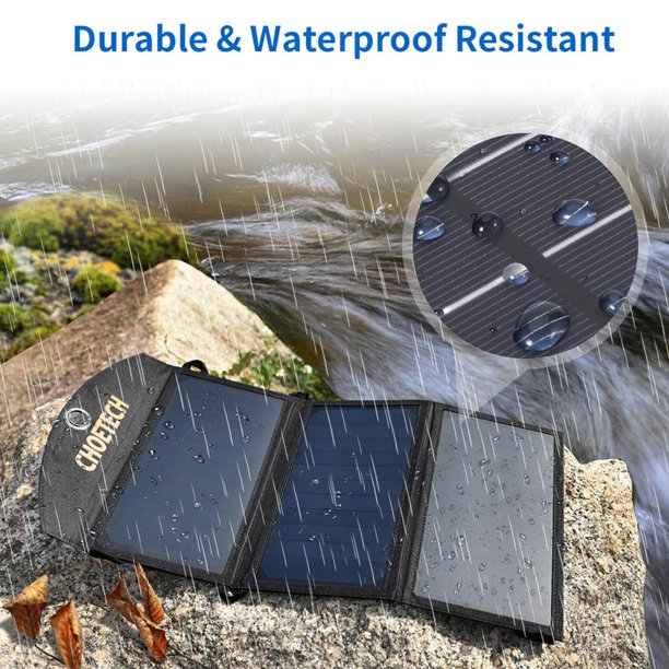 CHOETECH 19W Solar Panel with Dual USB Ports, FOB KS