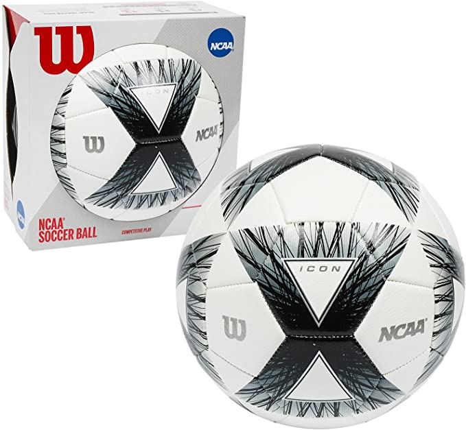 Wilson NCAA Icon Soccer Ball Size 5 - White & Black, FOB KS
