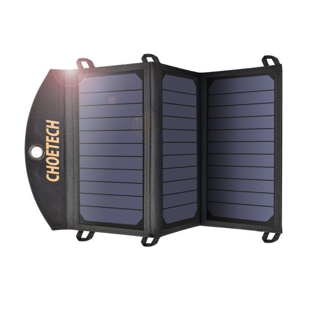 CHOETECH 19W Solar Panel with Dual USB Ports, FOB KS