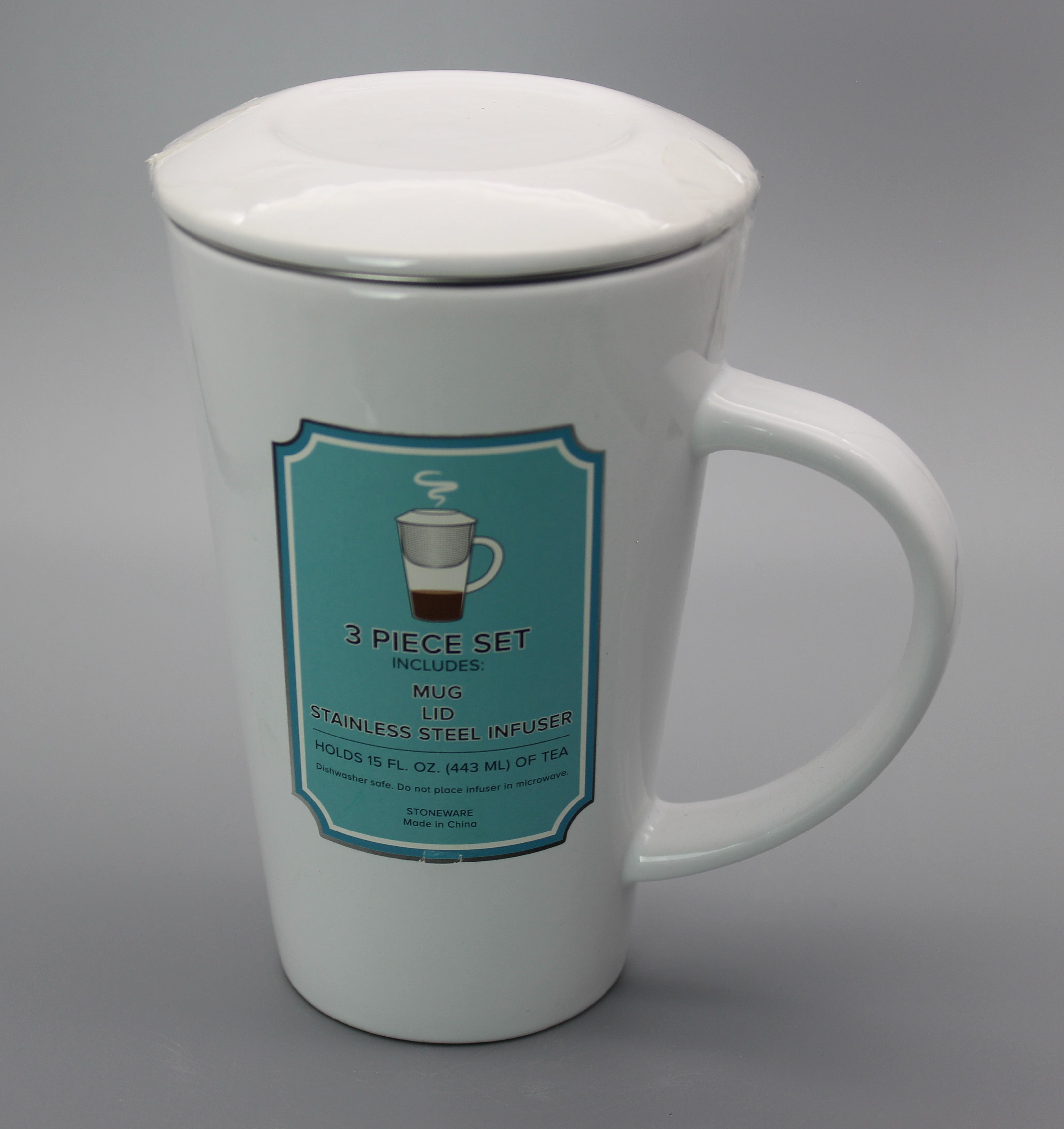 Dishware-3pc. Brewing Mug, White