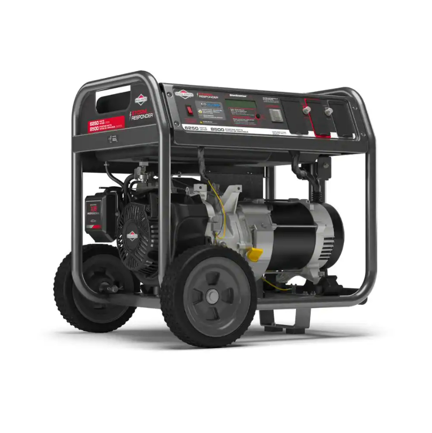 Briggs & Stratton Storm Responder 6,250-Watt Gasoline Powered Recoil Start Portable Generator with OHV Engine, FOB KS