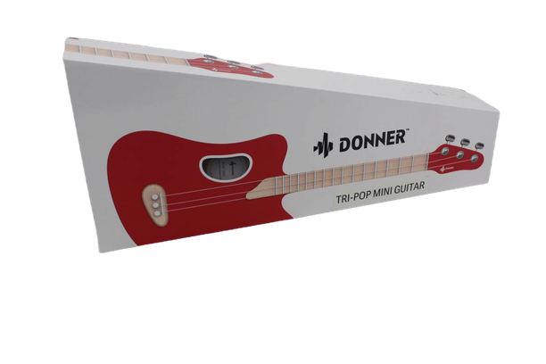 Donner Tri-pop 3-String Mini Guitar for Kids Ages 3+