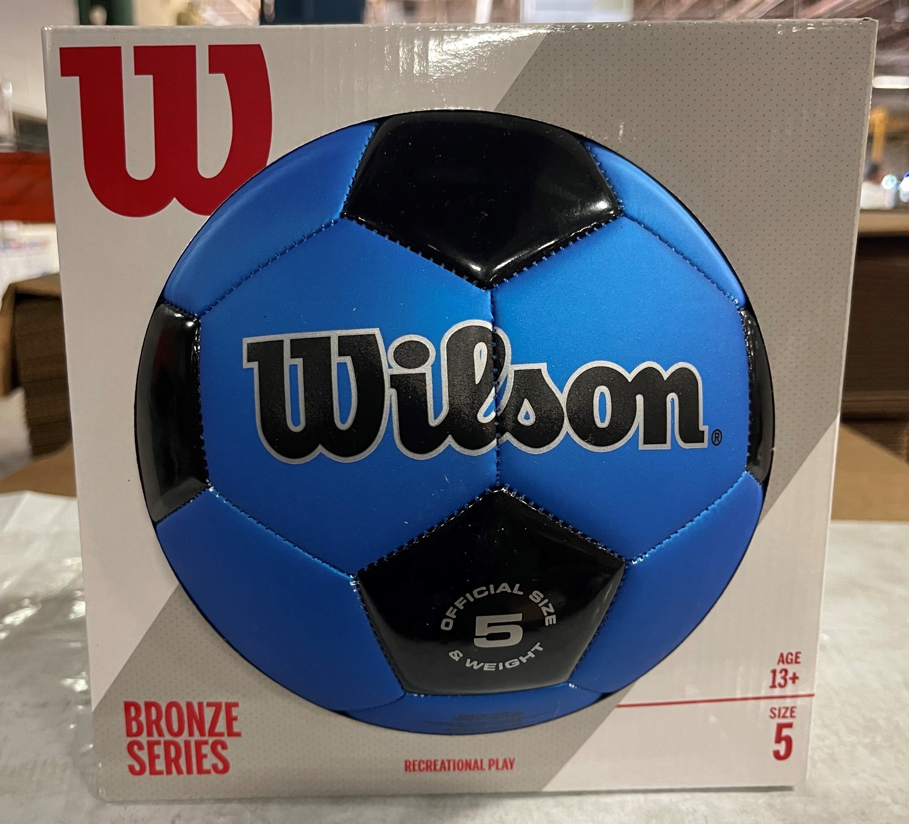 Wilson Traditional Soccer Ball - Blue/Royal, Size 4