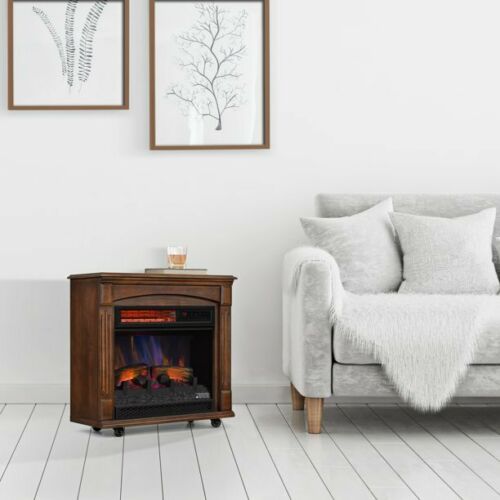 ChimneyFree Rolling Mantel 3D Infrared Quartz Electric Fireplace, Factory Refurbished, FOB KS