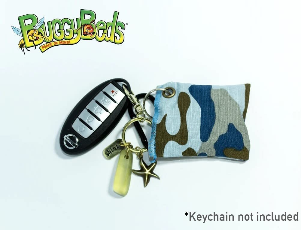 BuggyBeds Mosquito Repellent Pouches with Pouch Clip, Plant-Based Formula, Reusable & Last up to 30 Days, Child-Friendly, Camo Colors, FOB KS