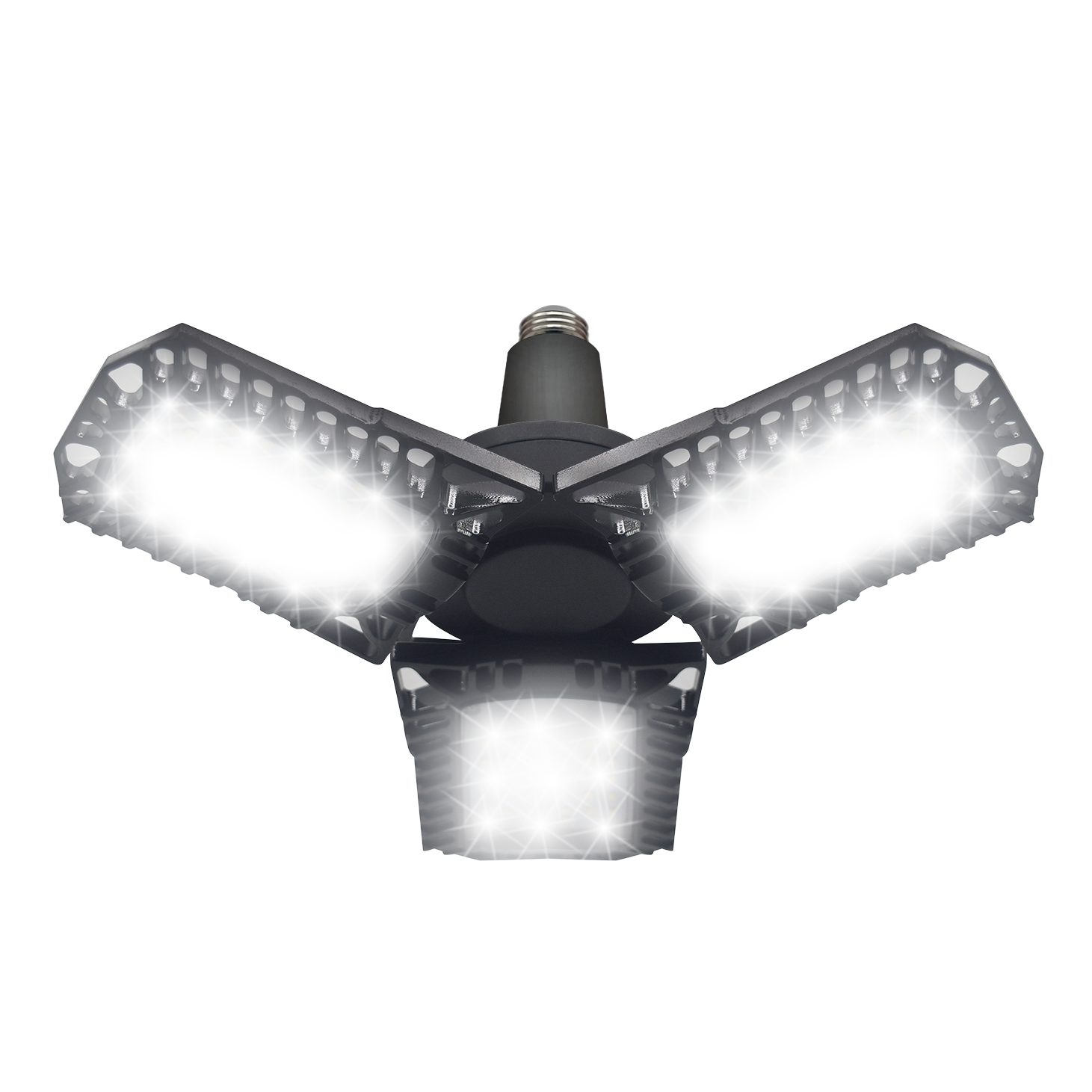 BRIGHTLIVING Extended Base Deformable 3-Leaf Garage Light, FOB KS