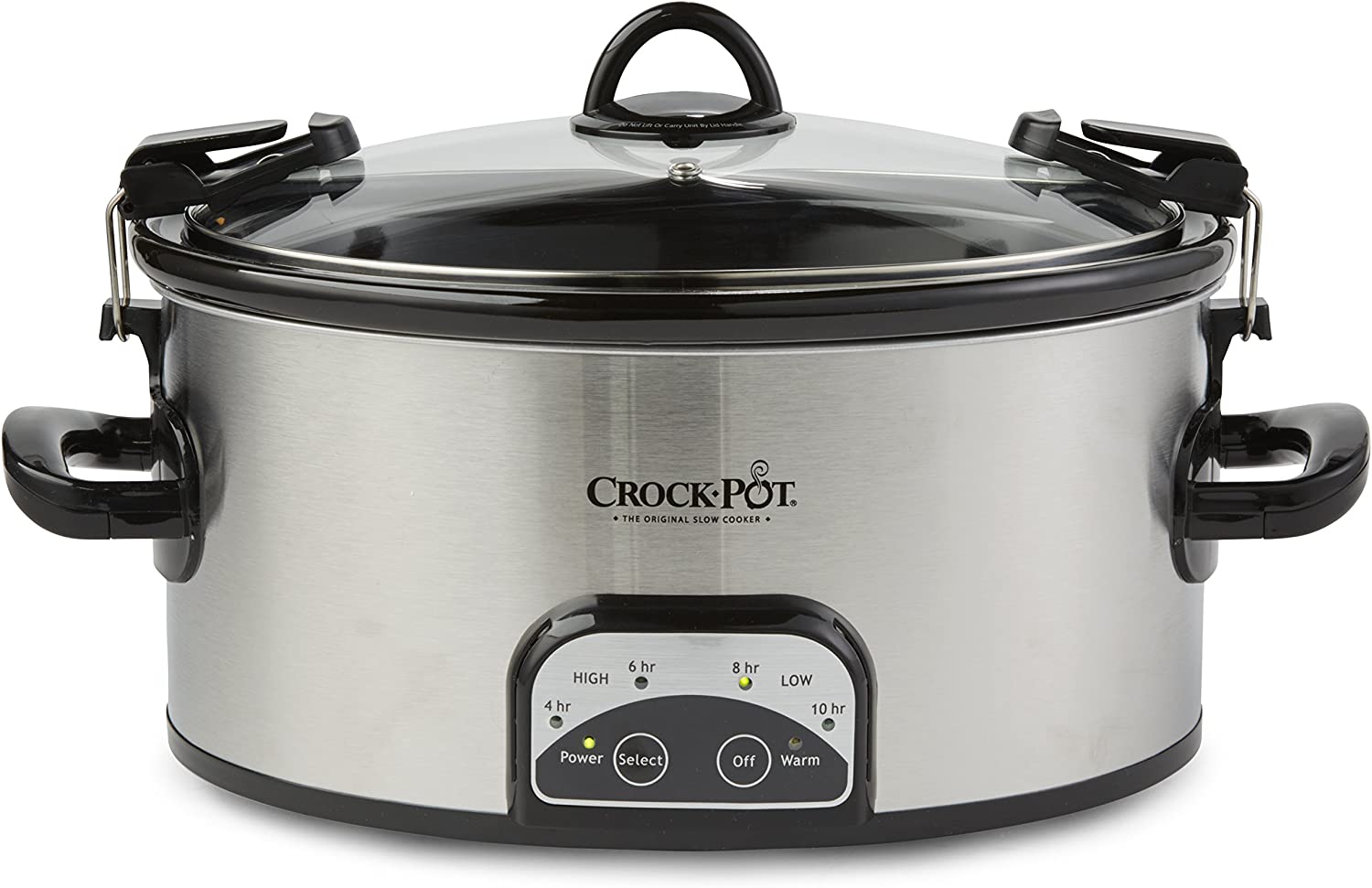 Crockpot Smart-Pot 6-Quart Slow Cooker, Brushed Stainless Steel, Locking Lid FOB KS