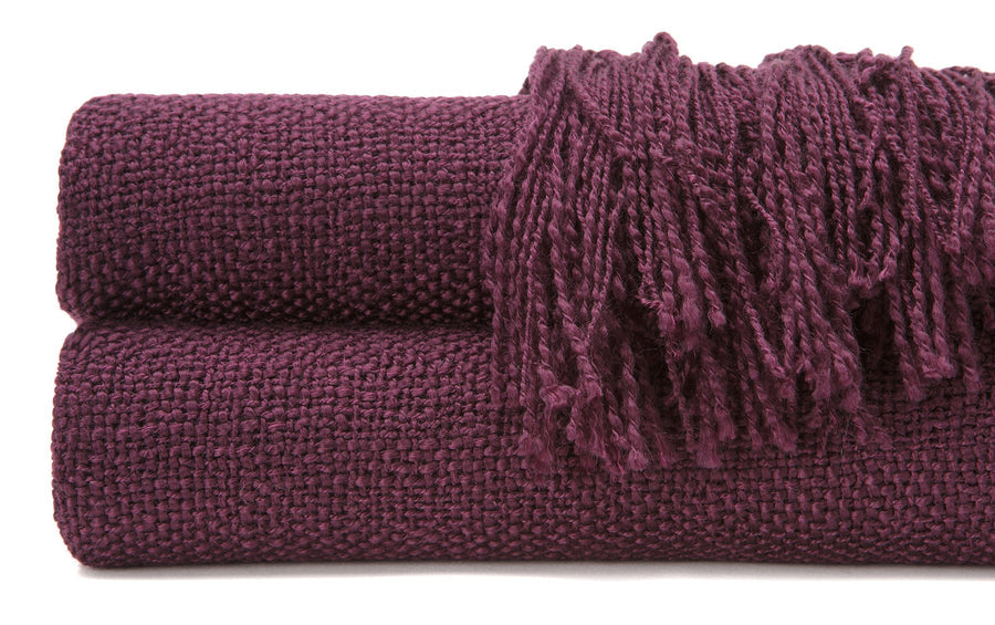 Chanasya Fringe Faux Linen Throw Blanket, FOB KS