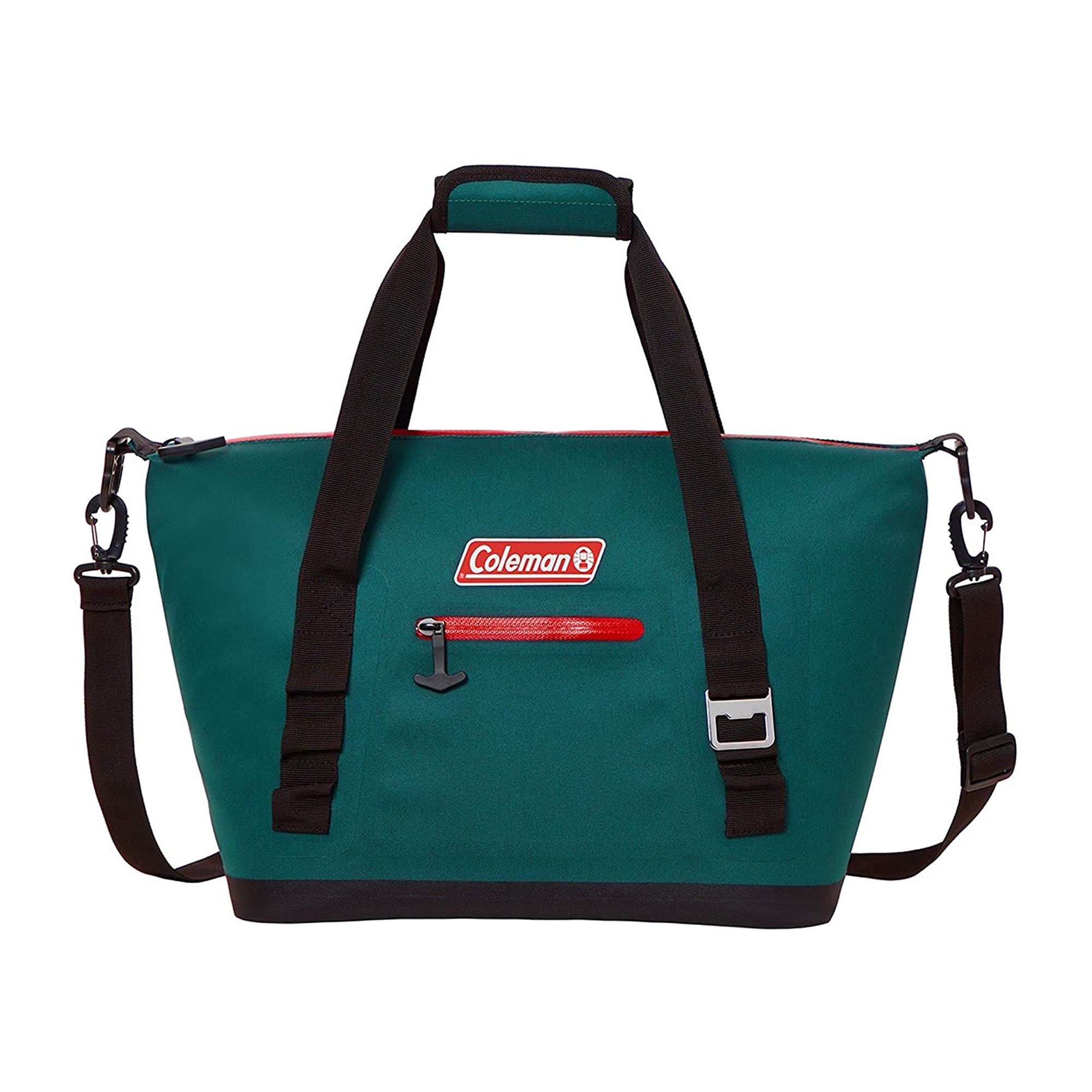 Coleman 24 Can Leak Proof Portable Soft Beverage Cooler Bag, Evergreen, FOB KS