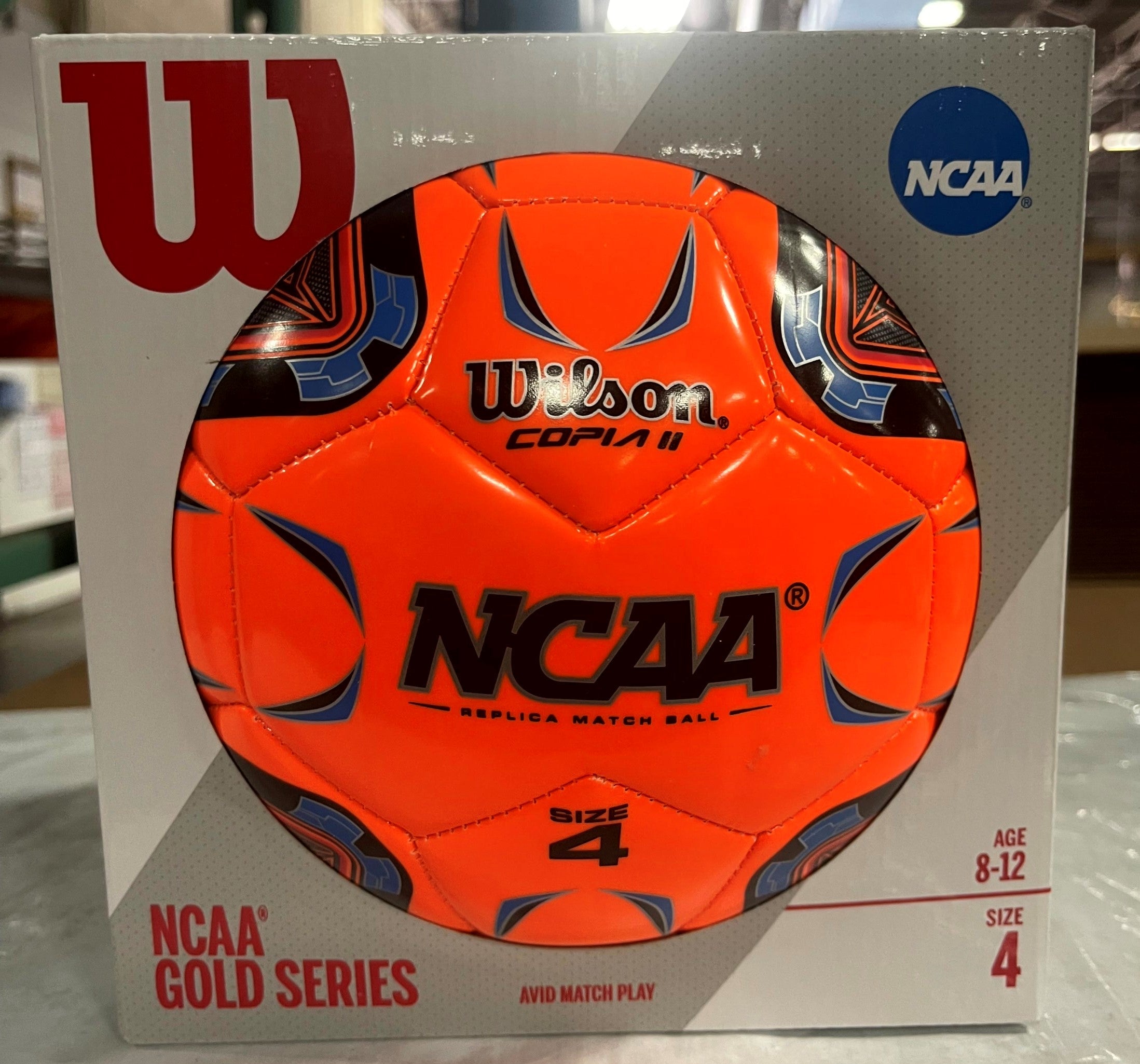 Wilson NCAA Copia II Orange-Blue Soccer Ball, Size 4