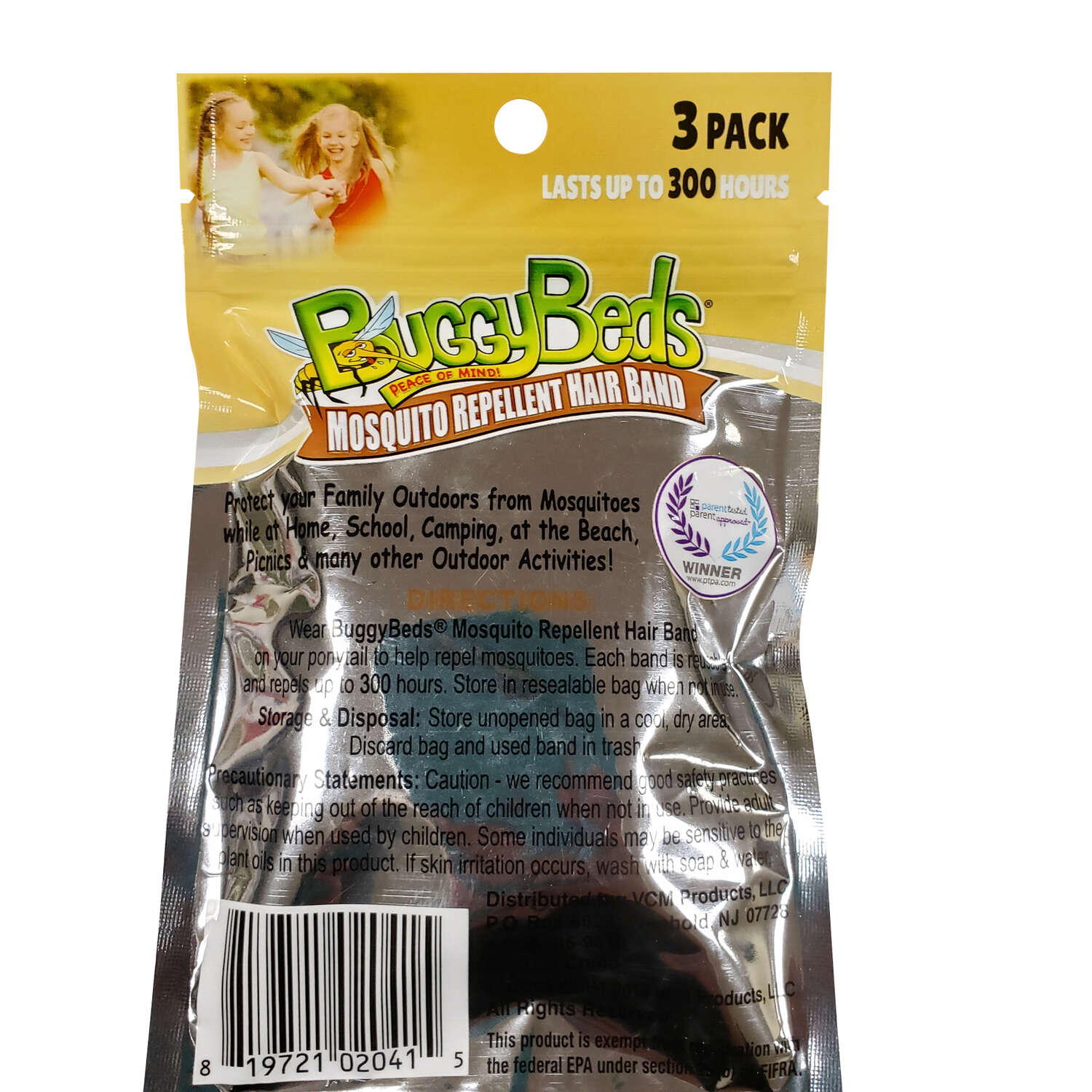 BuggyBeds Repellent Hair Band For Mosquitoes, Gold, Black, and Clear, FOB KS